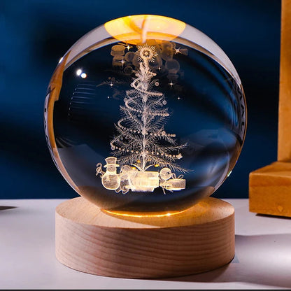 Luminous Starry Sky And Planets Moon Moon Crystal Ball Small Night Lamp Projection