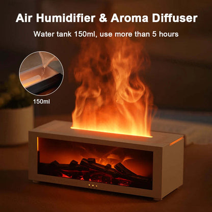 New Flame Aromatherapy Machine Colorful Essential Oil Diffuser Home Large Fog Volume Flame Humidifier 3D  Machine