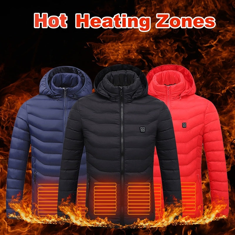 Jacket Coat USB Electric Jacket Cotton Coat Heater Thermal Clothing Heating Vest Men's