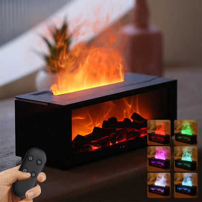 New Flame Aromatherapy Machine Colorful Essential Oil Diffuser Home Large Fog Volume Flame Humidifier 3D  Machine