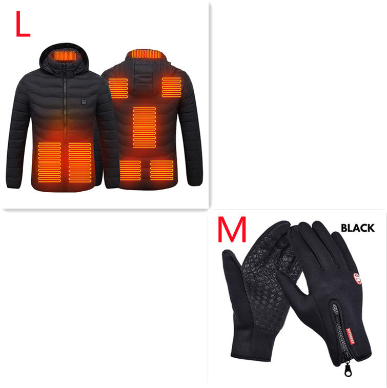 Jacket Coat USB Electric Jacket Cotton Coat Heater Thermal Clothing Heating Vest Men's