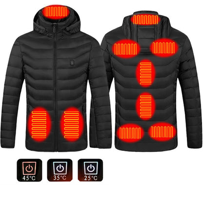 Jacket Coat USB Electric Jacket Cotton Coat Heater Thermal Clothing Heating Vest Men's